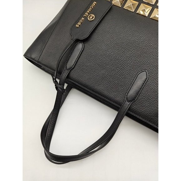 MICHAEL KORS Sinclair East West large studs leather medium tote bag - BLACK - Picture 9 of 11
